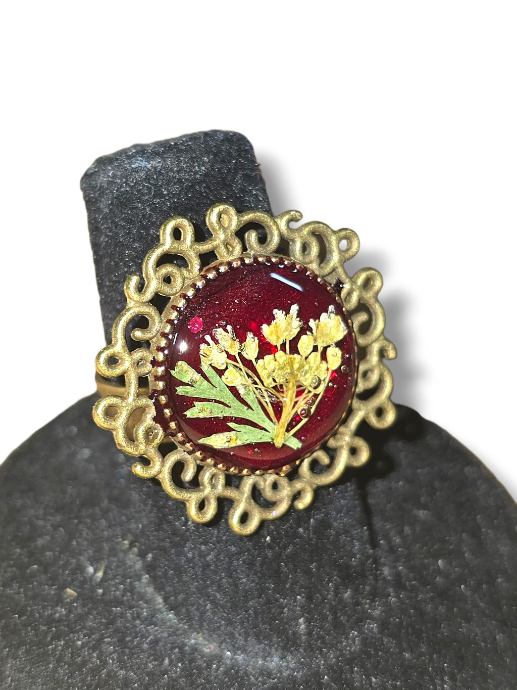 Garden Ring-Bronze & Ruby