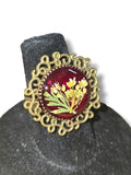 Garden Ring-Bronze & Ruby