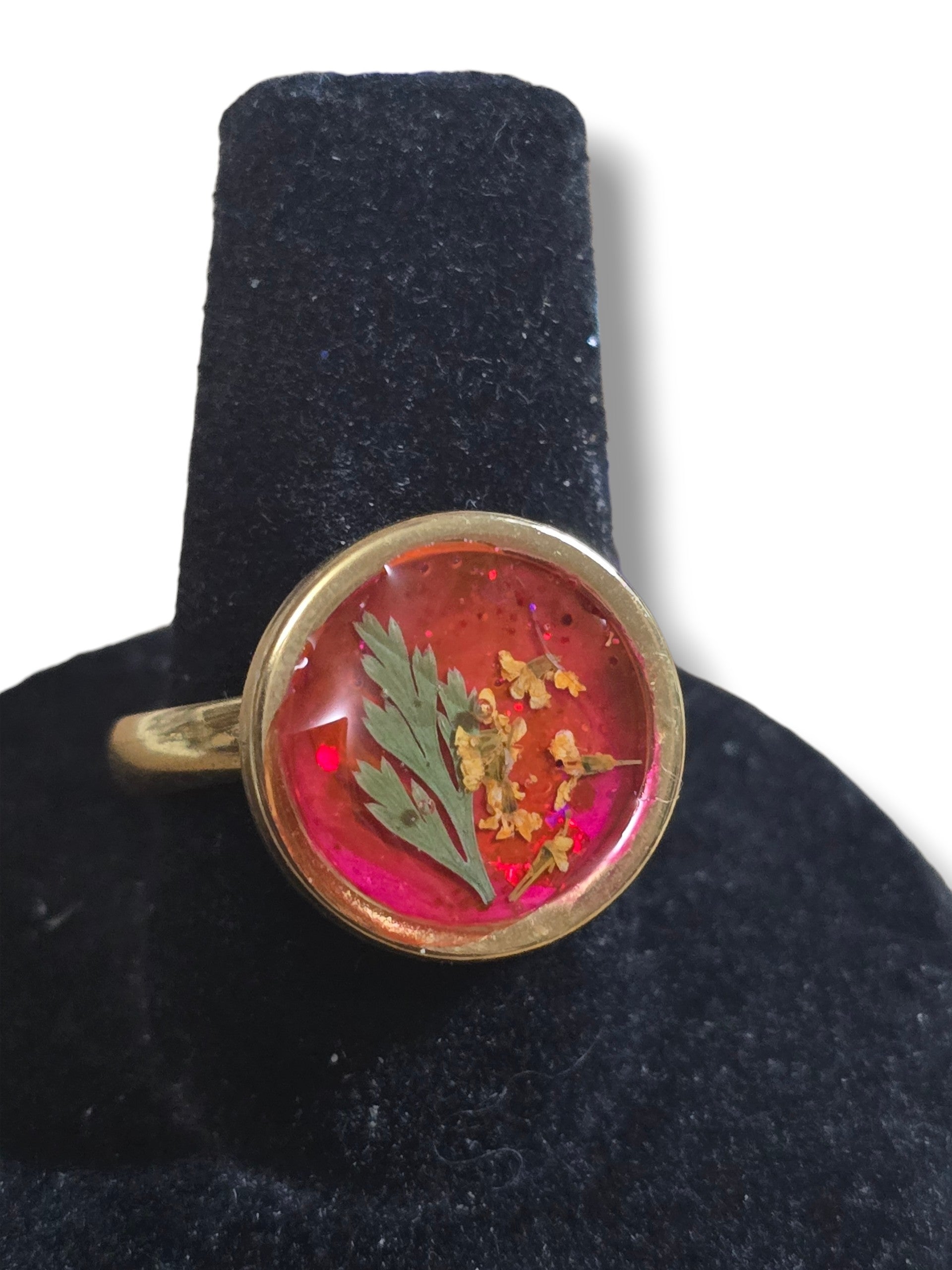 Garden Ring- Gold & Pink