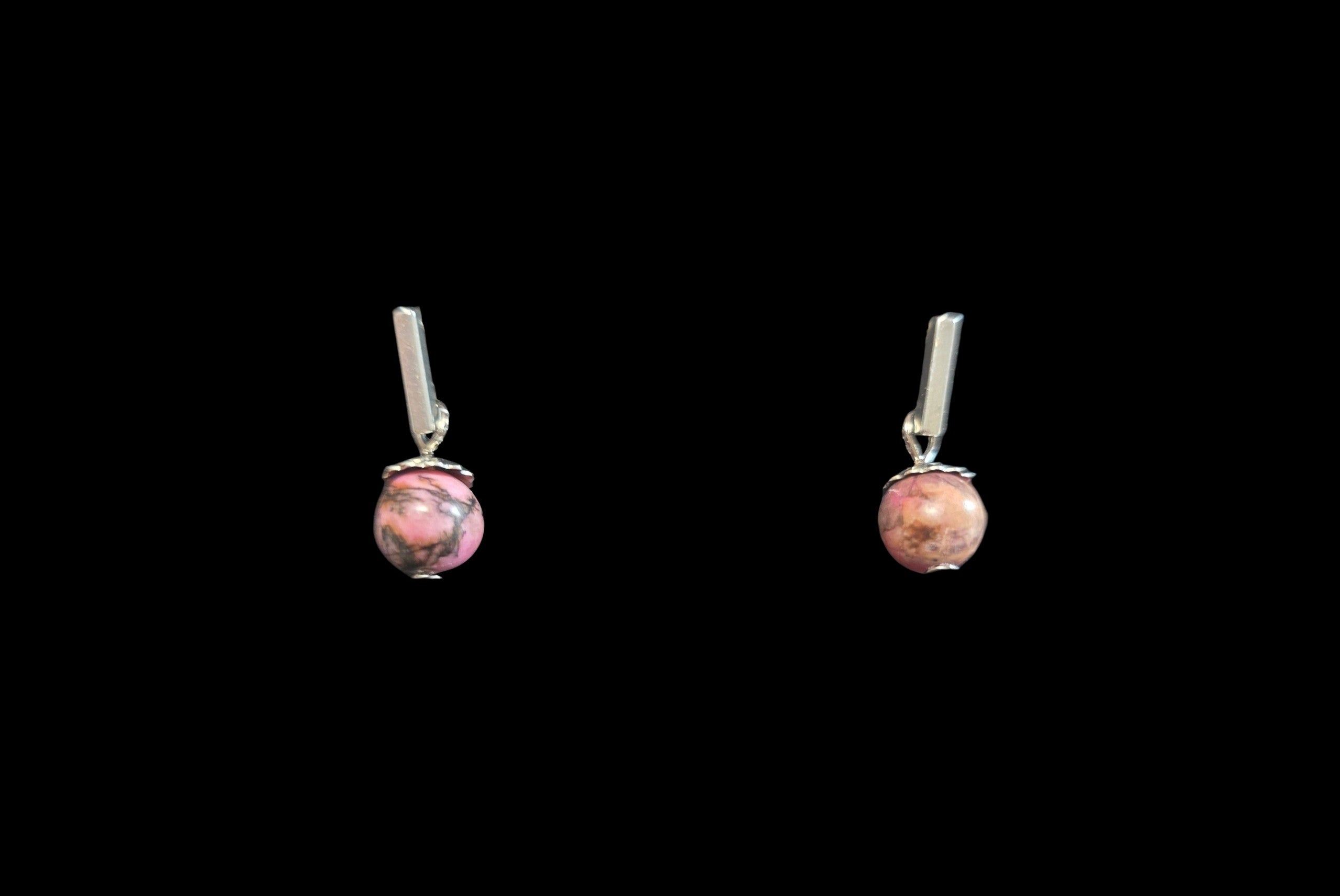 Black Stripe Rhodonite Drops