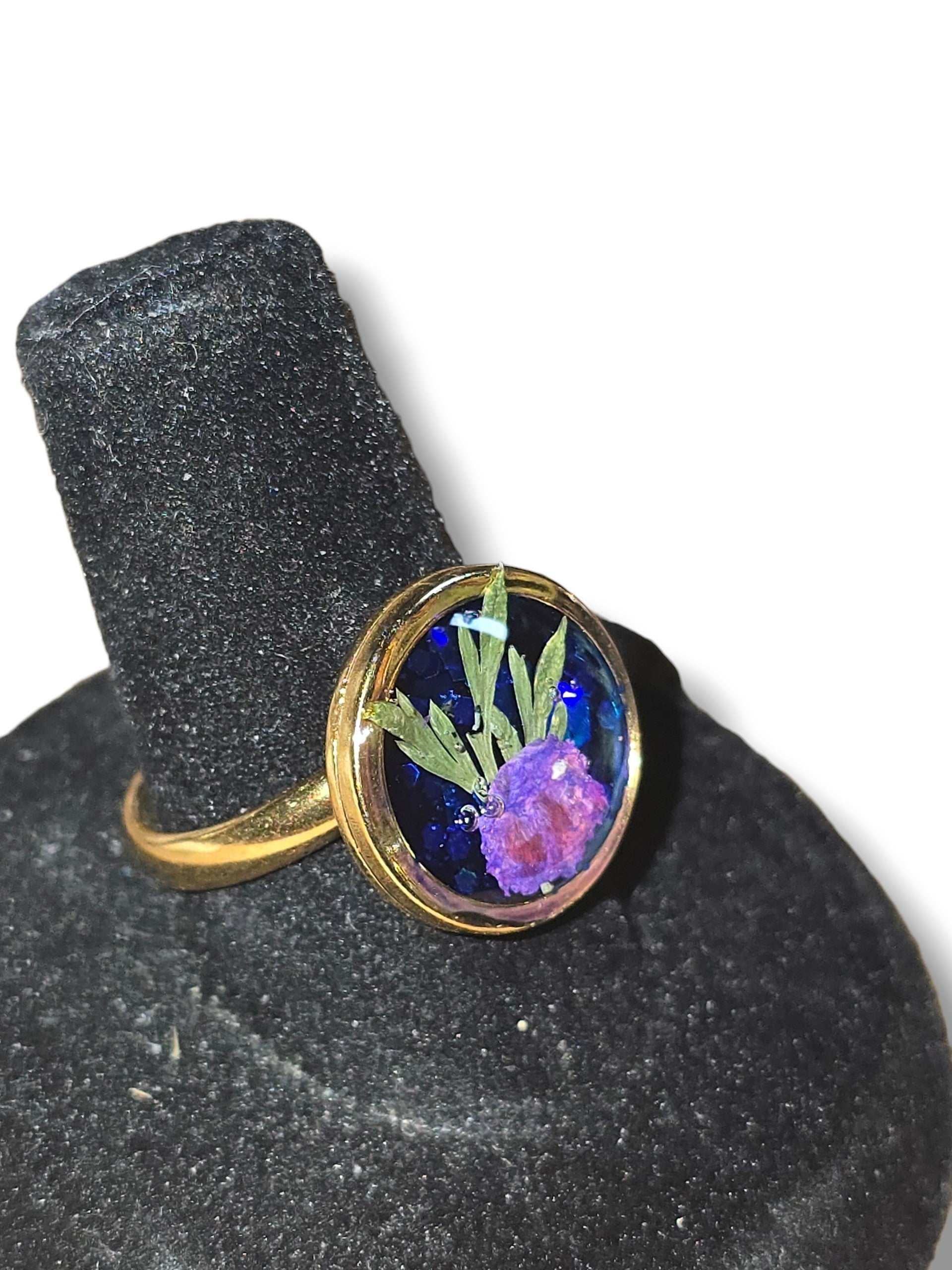 Garden Ring- Gold & Blue