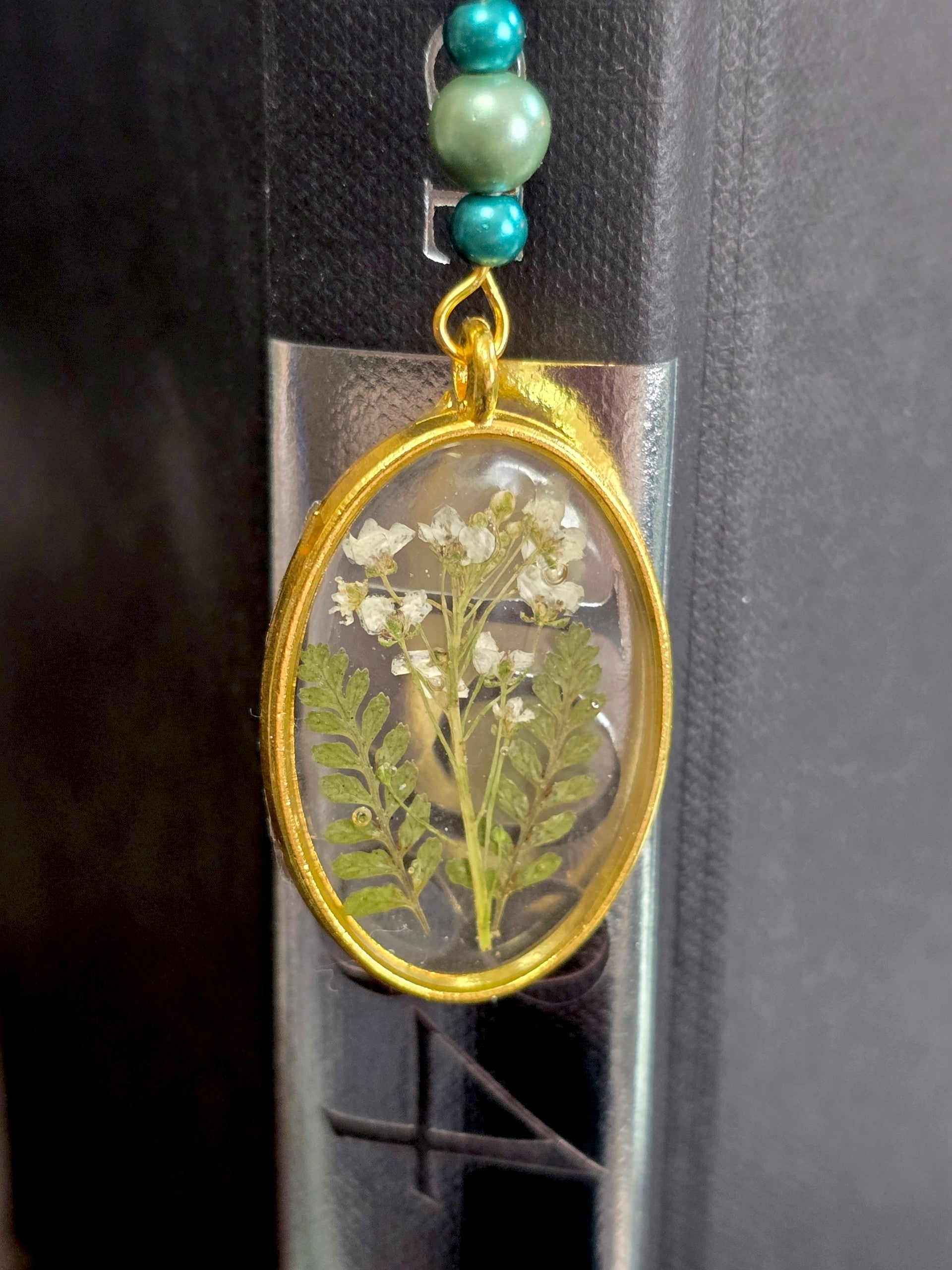 Botanical Book Hook- Aquamarine