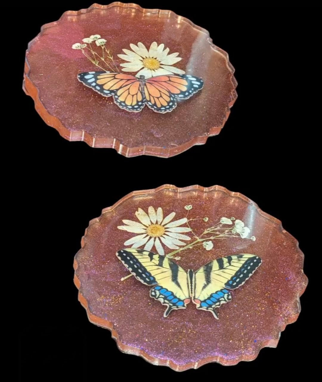 XL Coaster Set- Rose Gold Garden