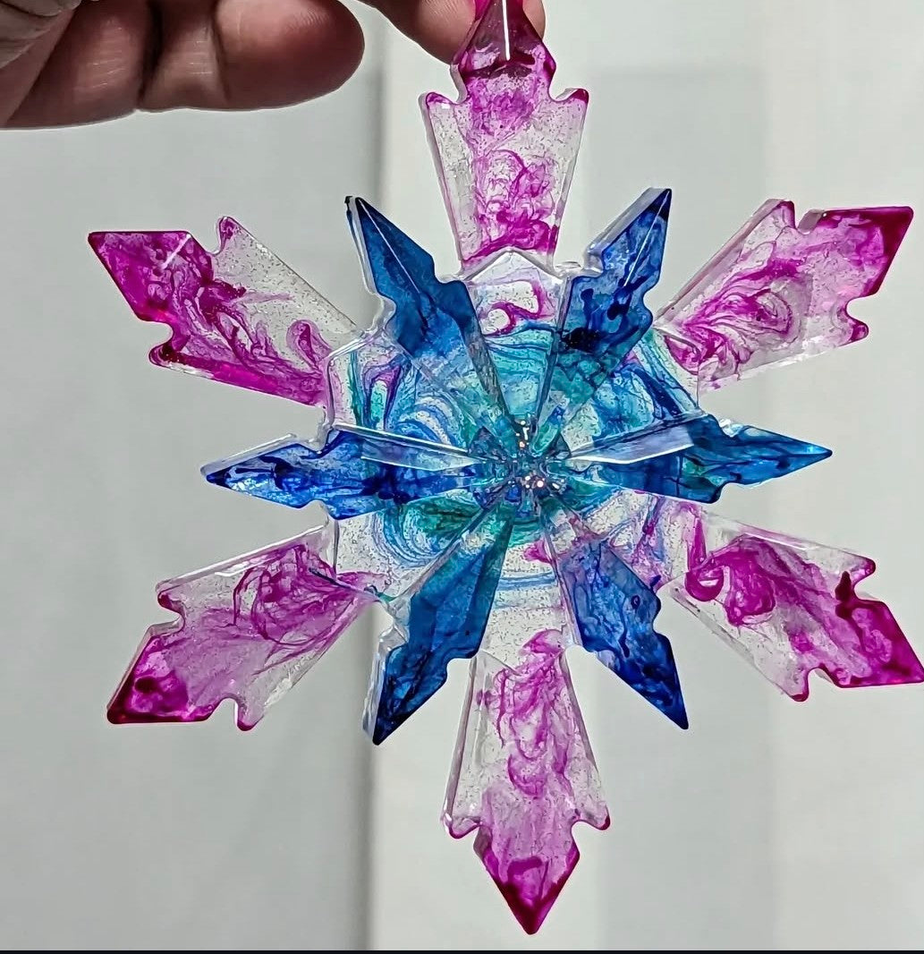 🩷🤍💙 Snowflake Ornament- Trans Pride