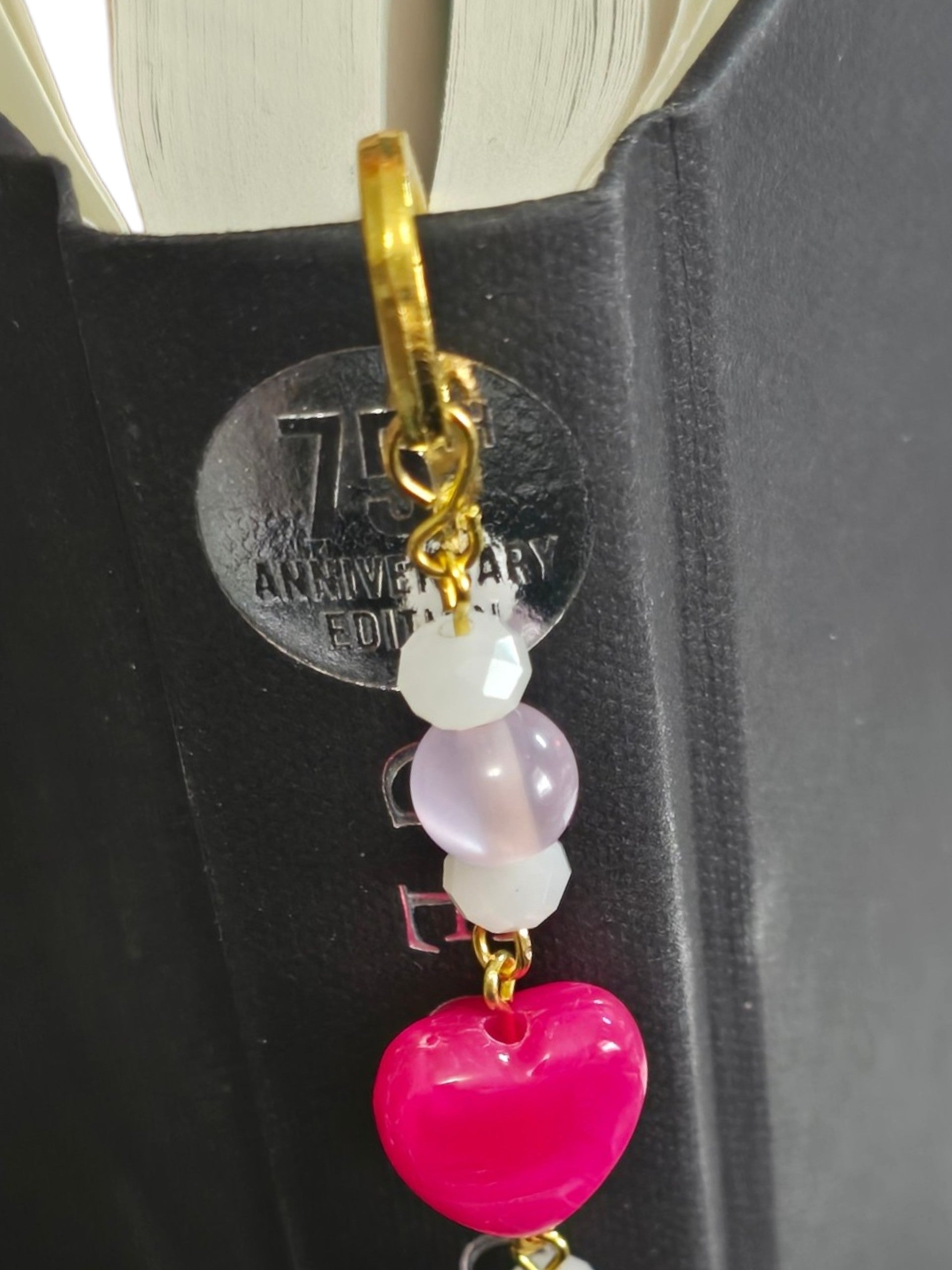 Botanical Book Hook-Hot Pink Daisy