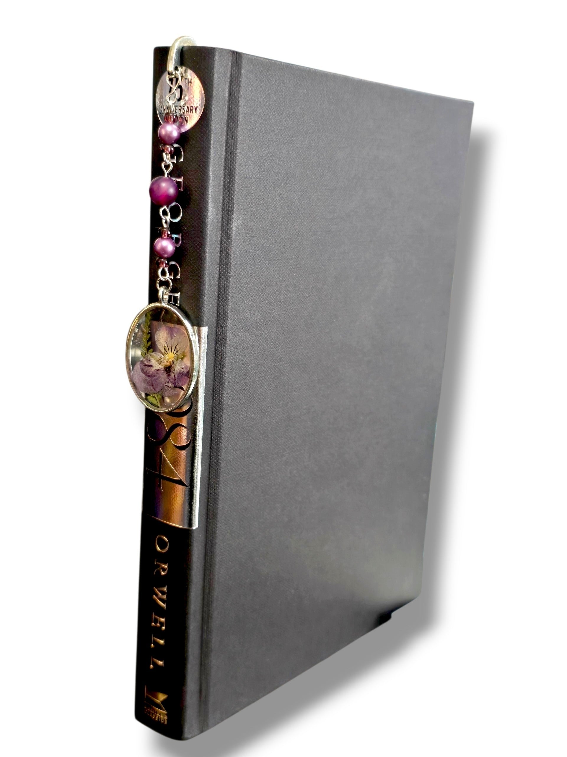 Botanical Book Hook-Purple Pansy