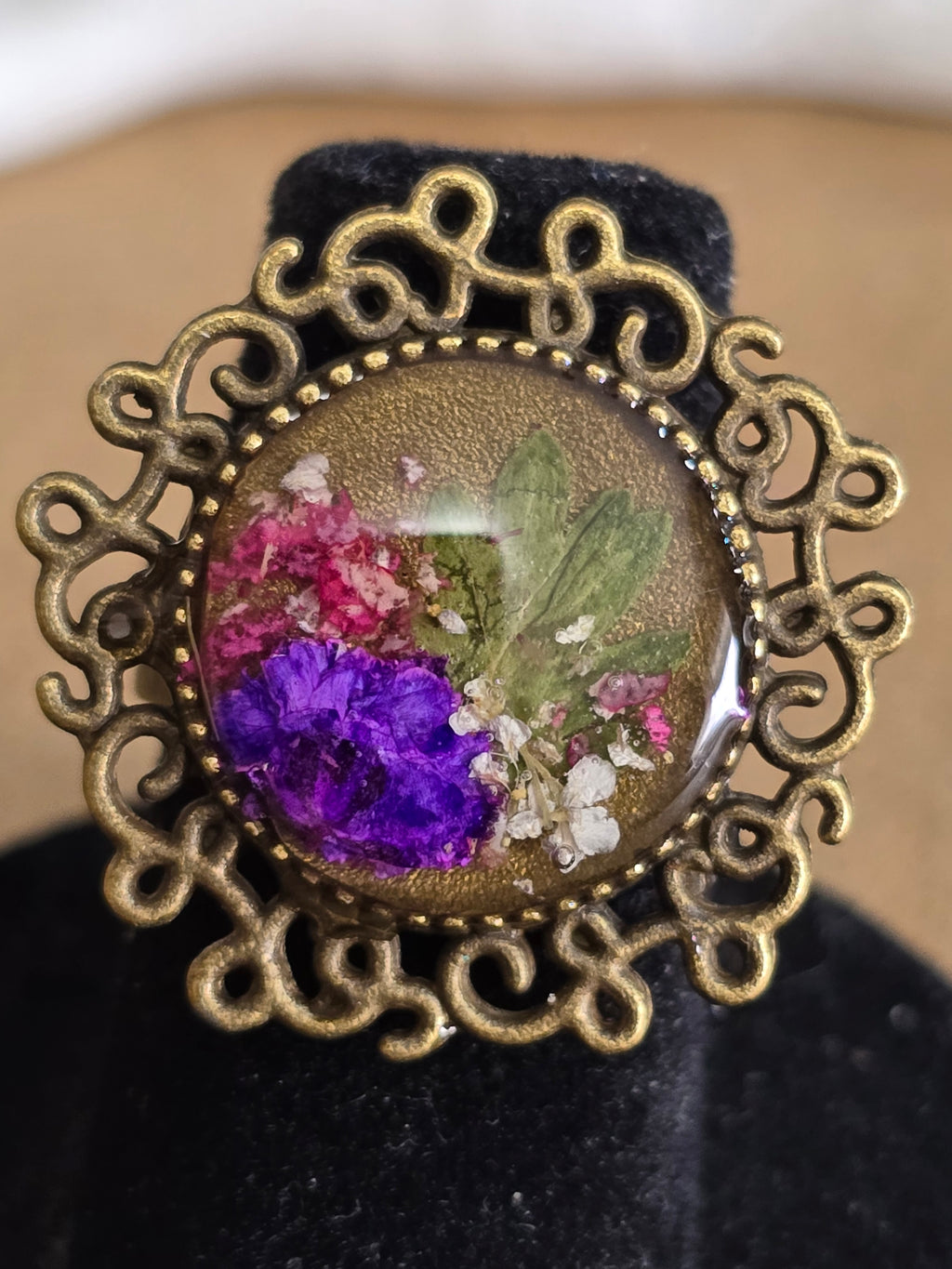 Garden Ring-Bronze & Purple