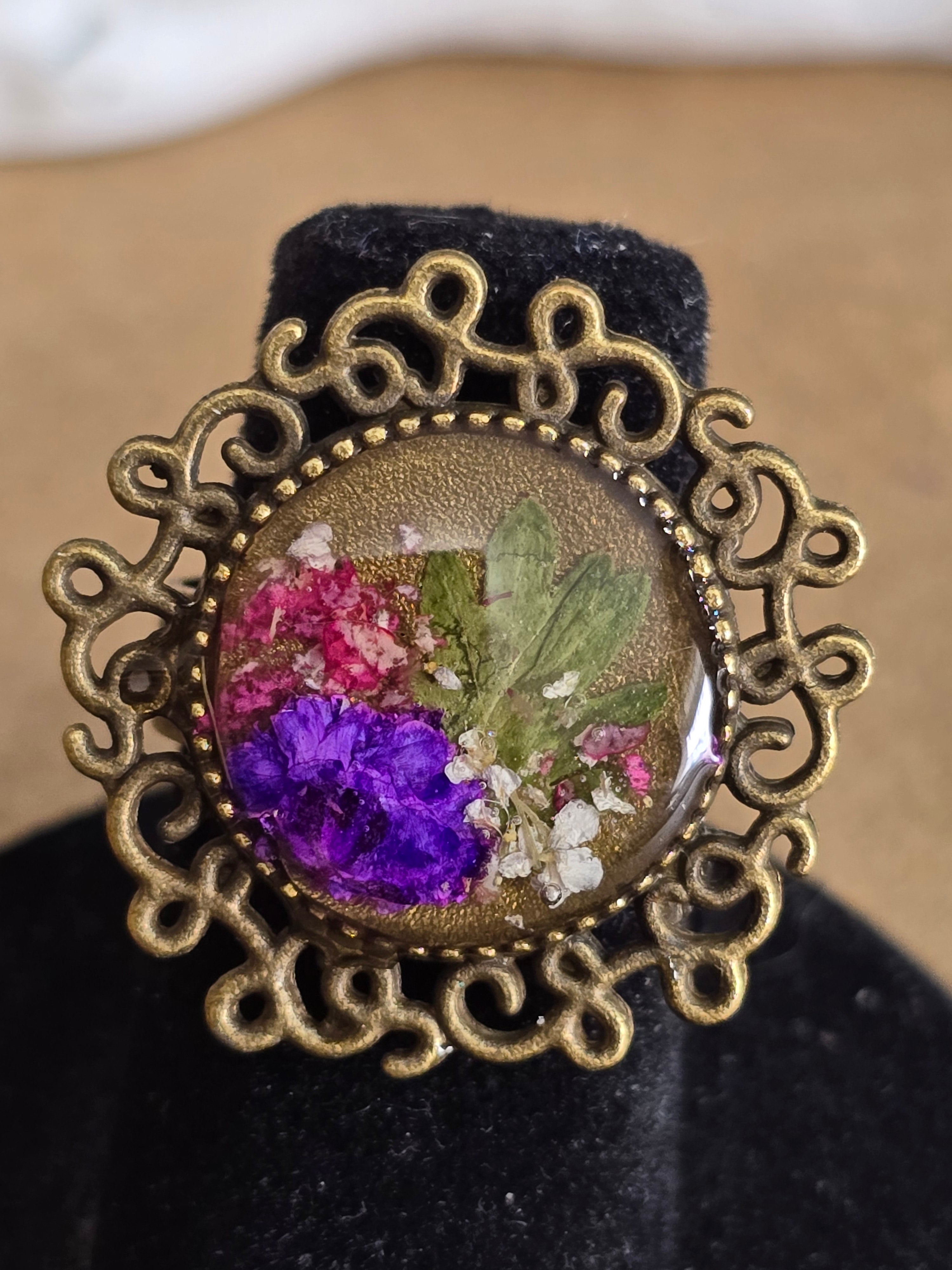 Garden Ring-Bronze & Purple