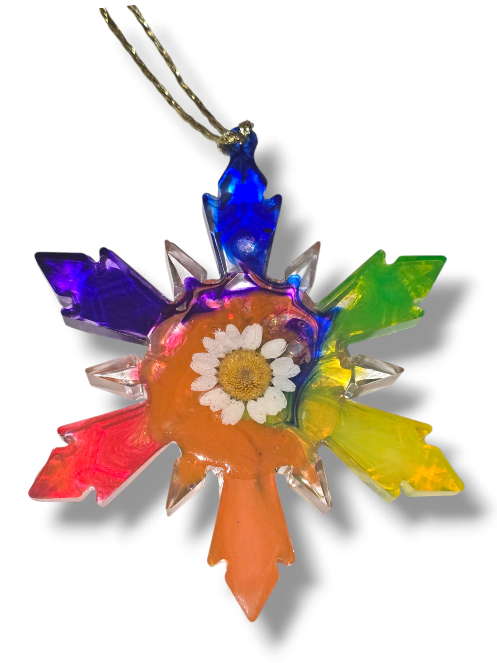 Rainbow Snowflake Ornament