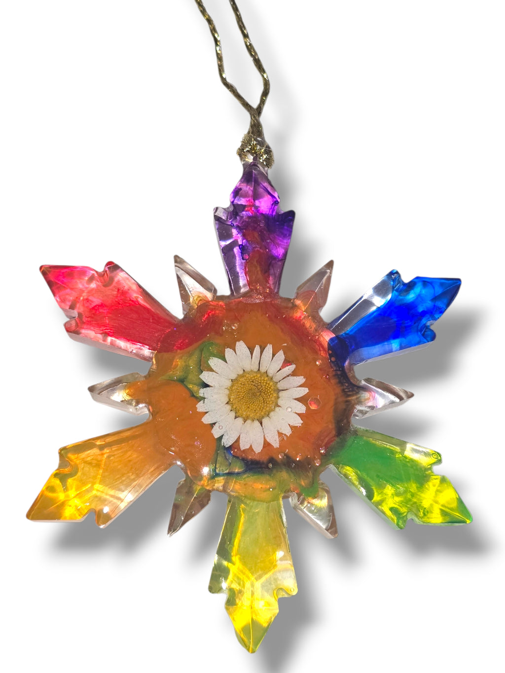 Rainbow Snowflake Ornament