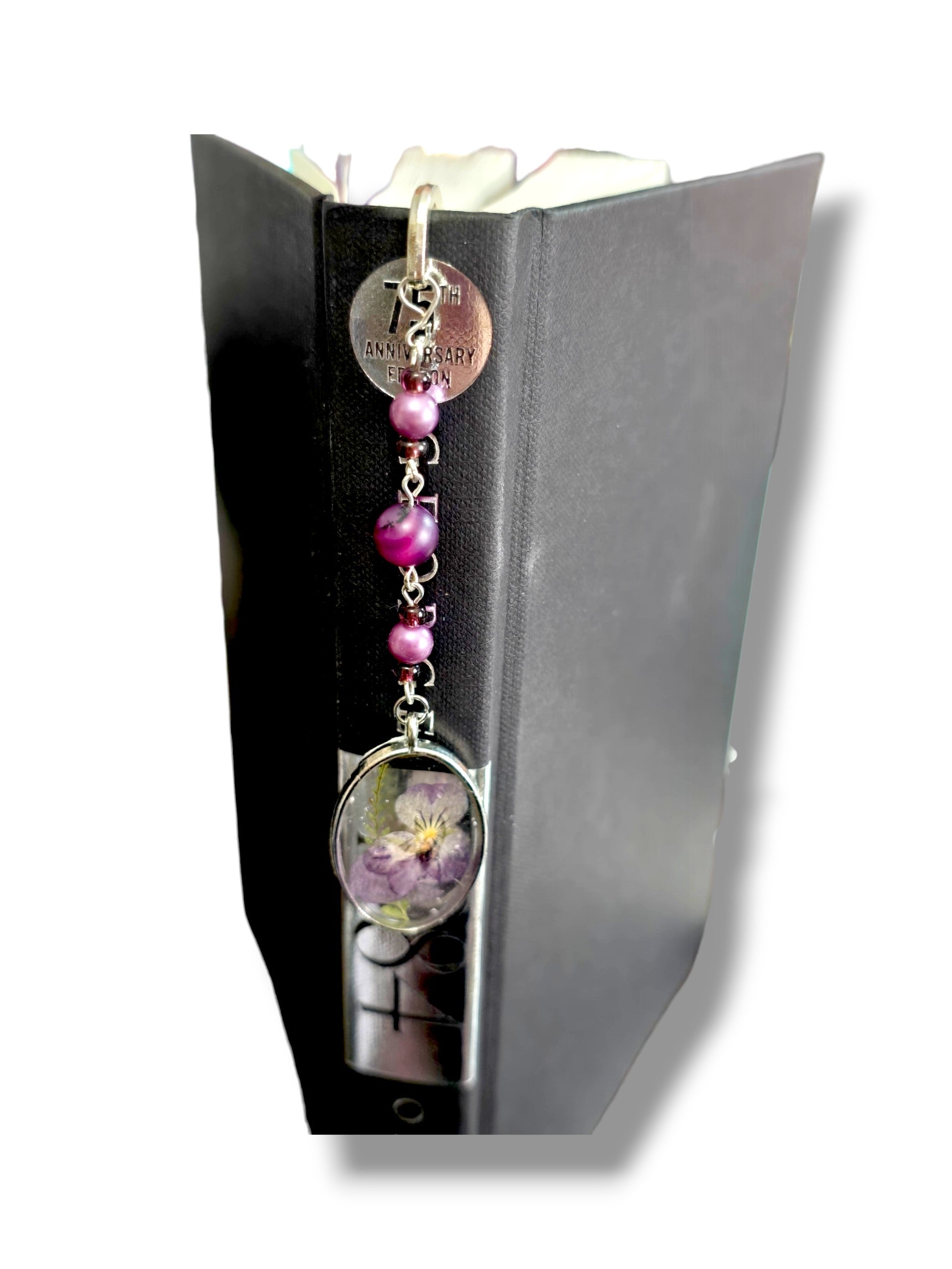 Botanical Book Hook-Purple Pansy