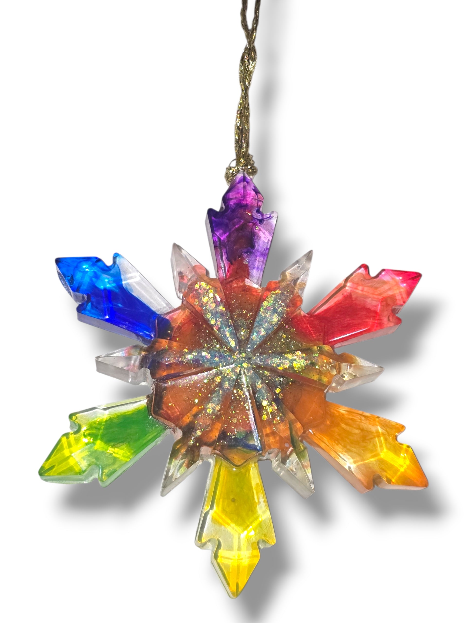 Rainbow Snowflake Ornament