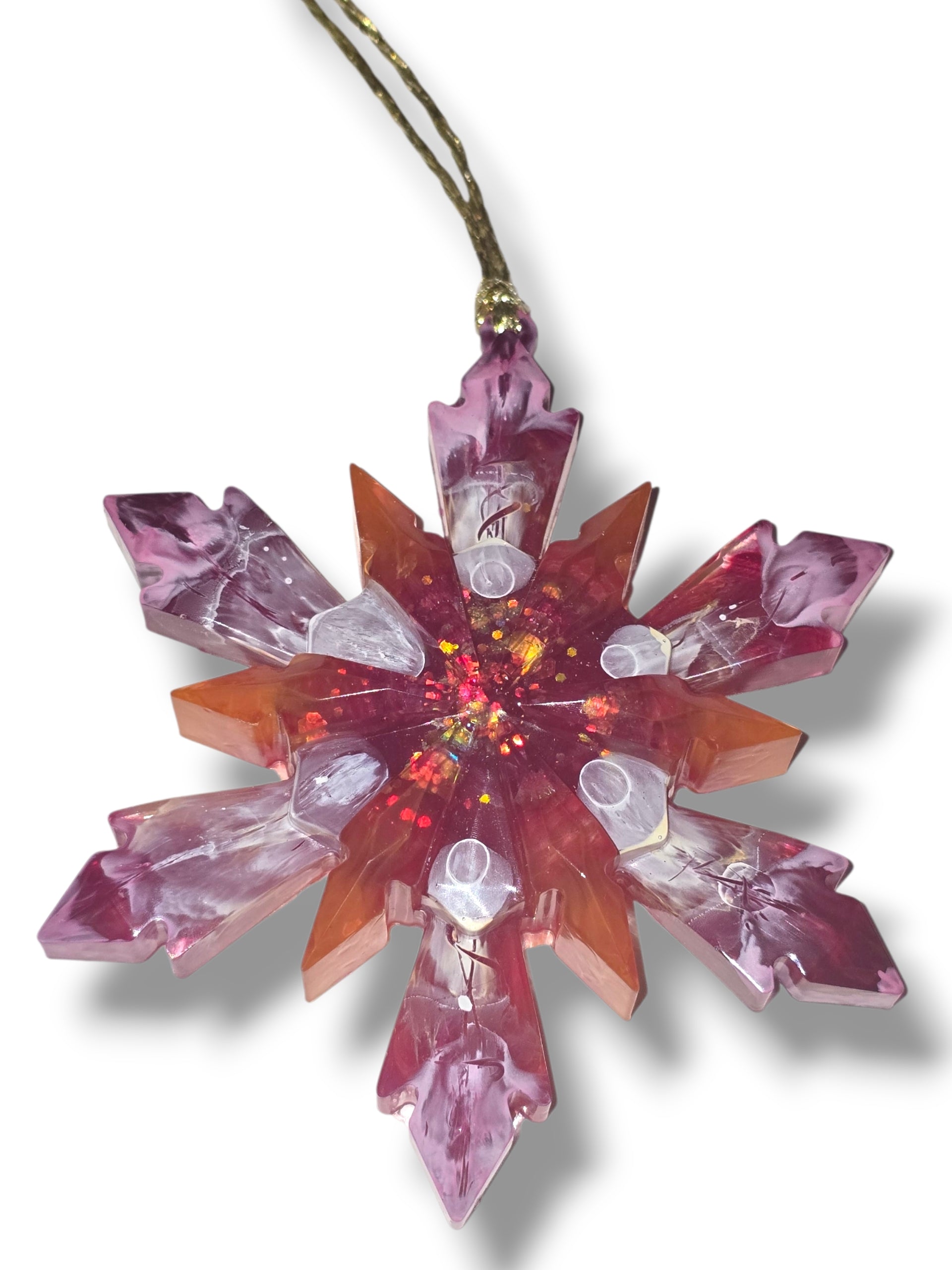 Fire & Ice Snowflake Ornament