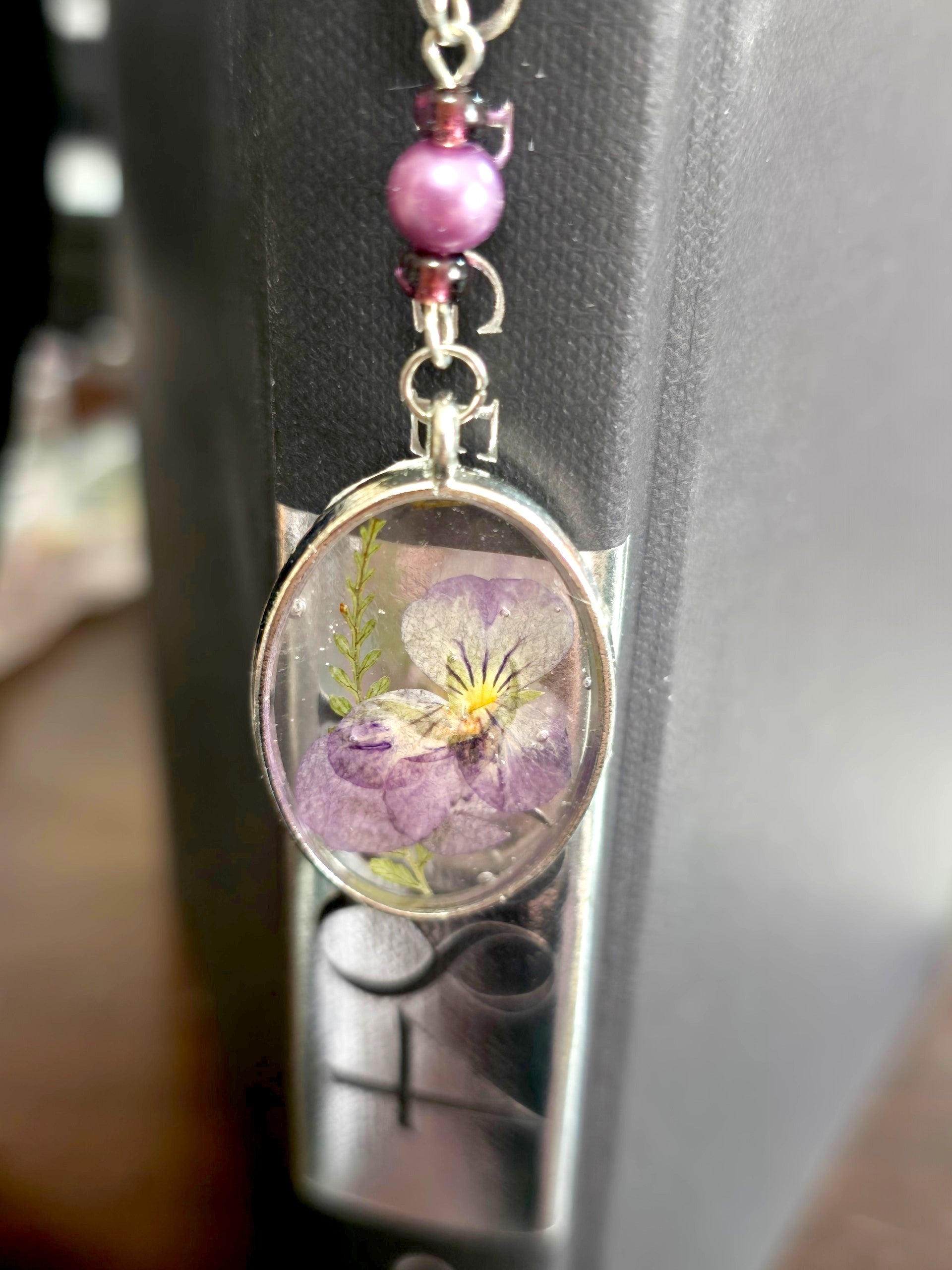 Botanical Book Hook-Purple Pansy