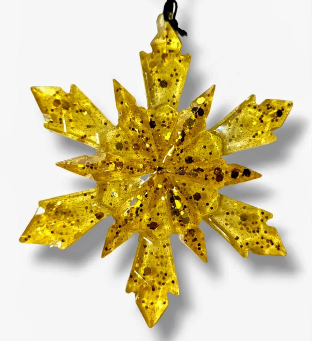Snowflake Ornament- Yellow/Gold