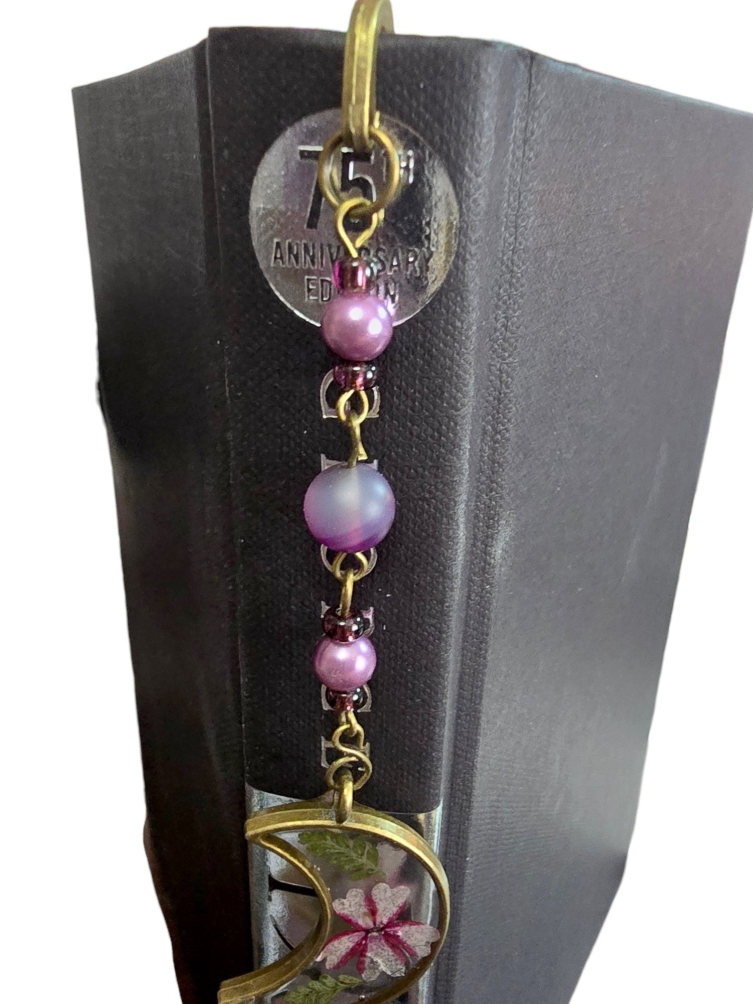 Botanical Book Hook- Purple Garden Verbena