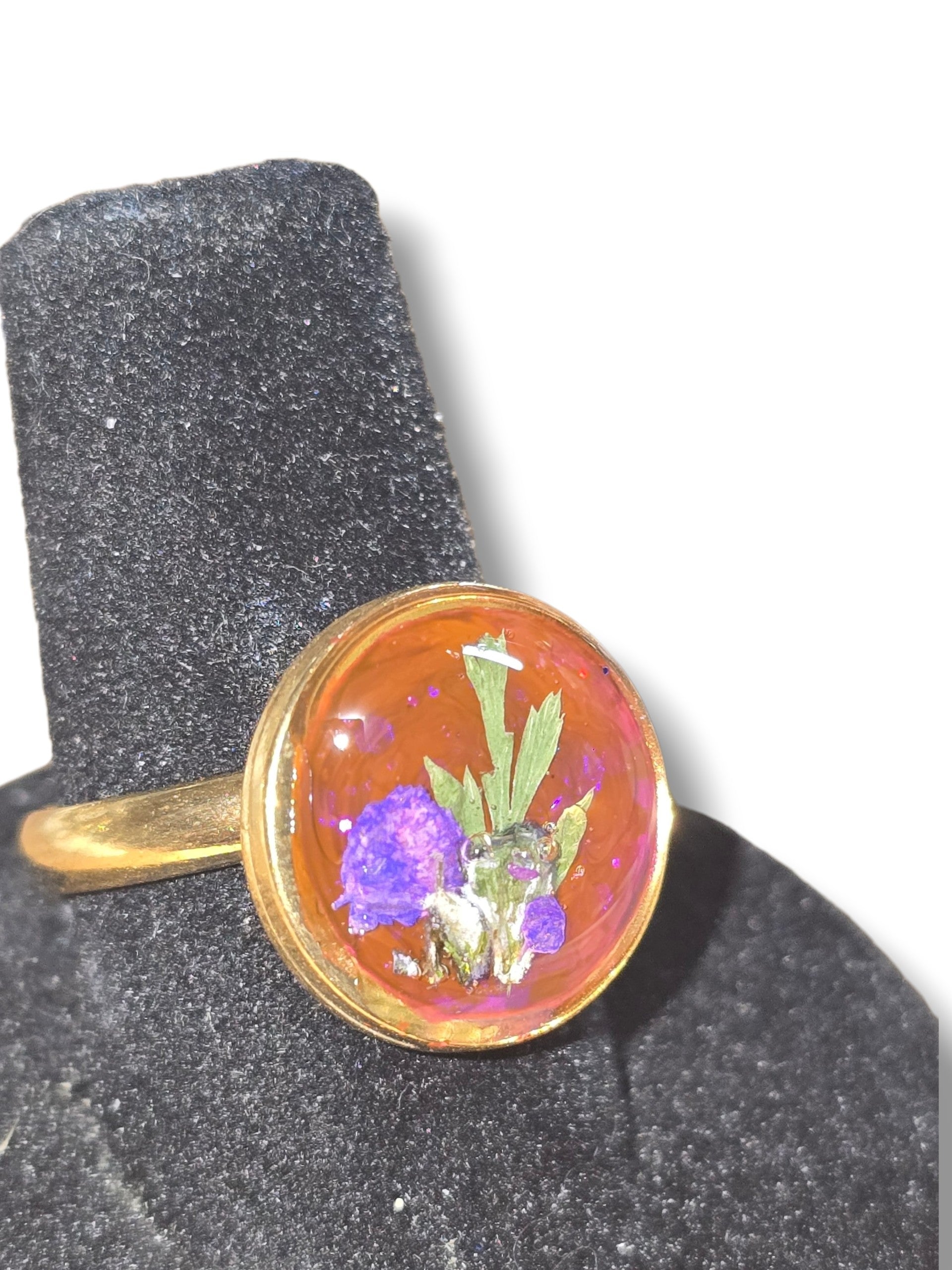 Garden Ring- Gold & Pink