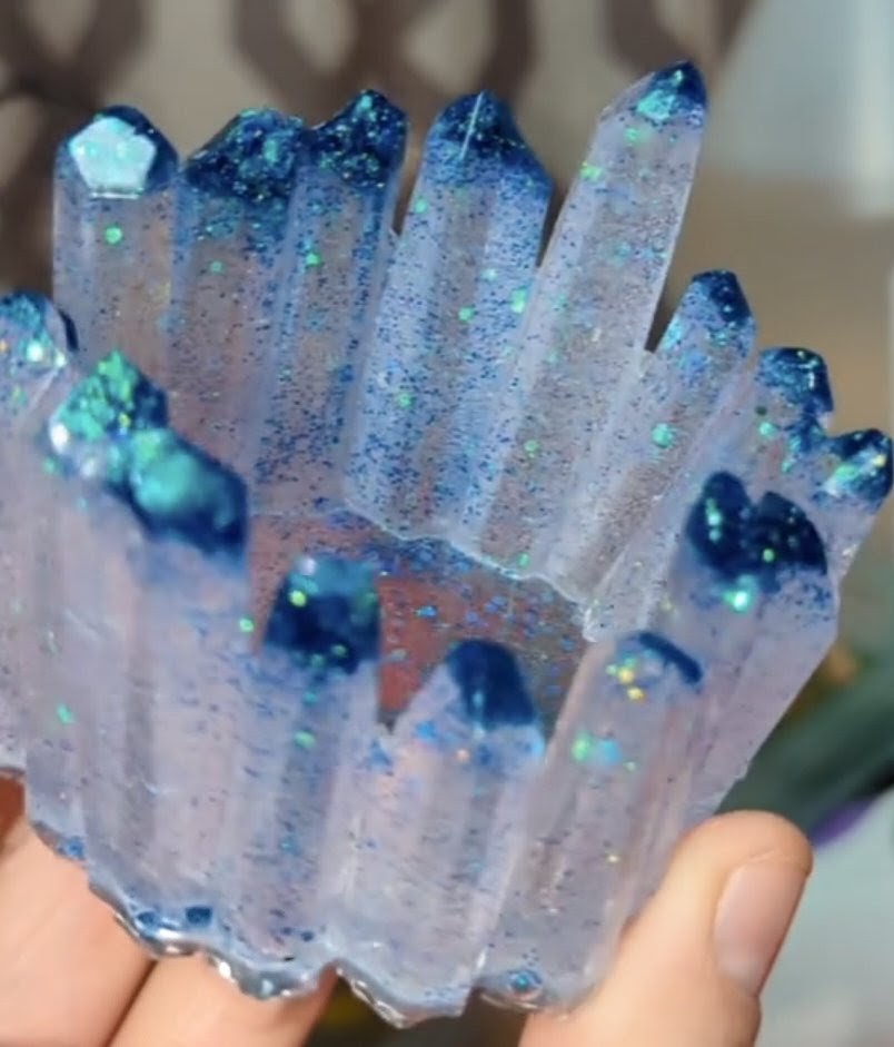 Crystal Tealight Votive- Blue