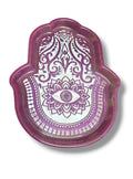 Hamsa Trinket Tray- Fuscia & Silver