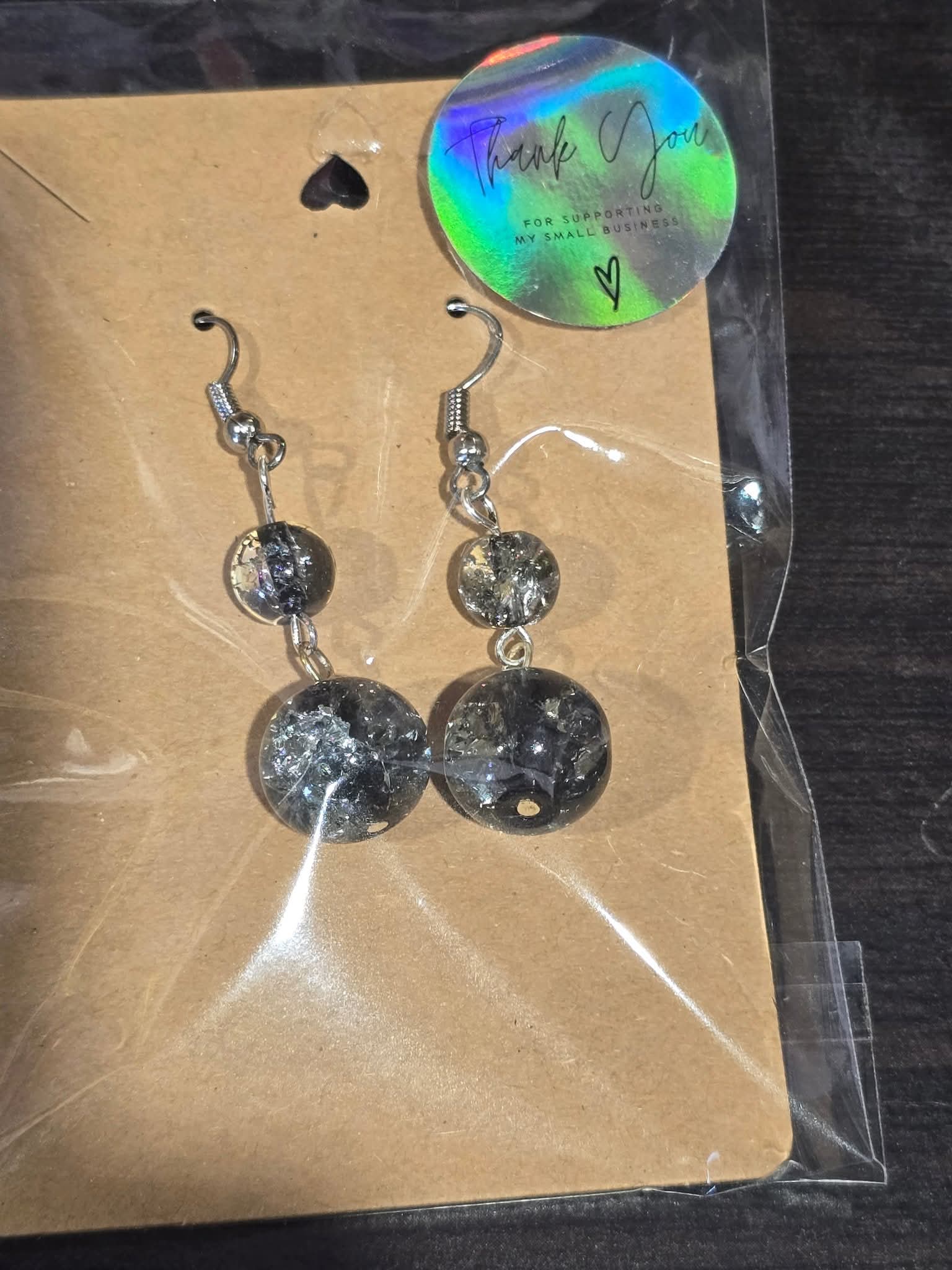 Beaded Earrings- Industrial