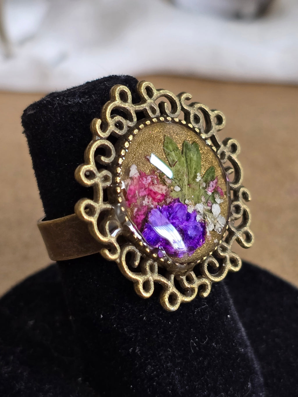 Garden Ring-Bronze & Purple