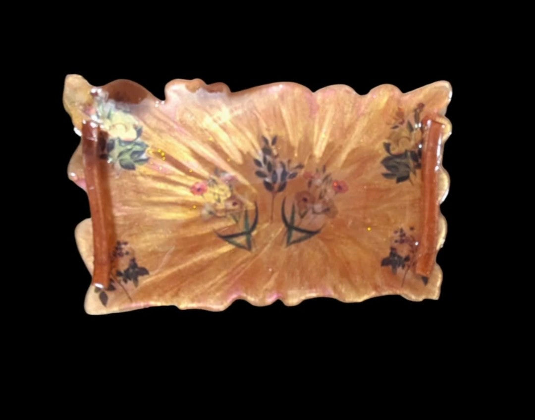 Shimmering Rose Gold Tray