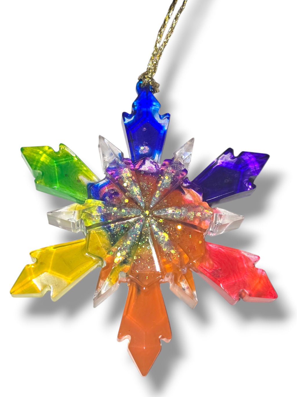 Rainbow Snowflake Ornament