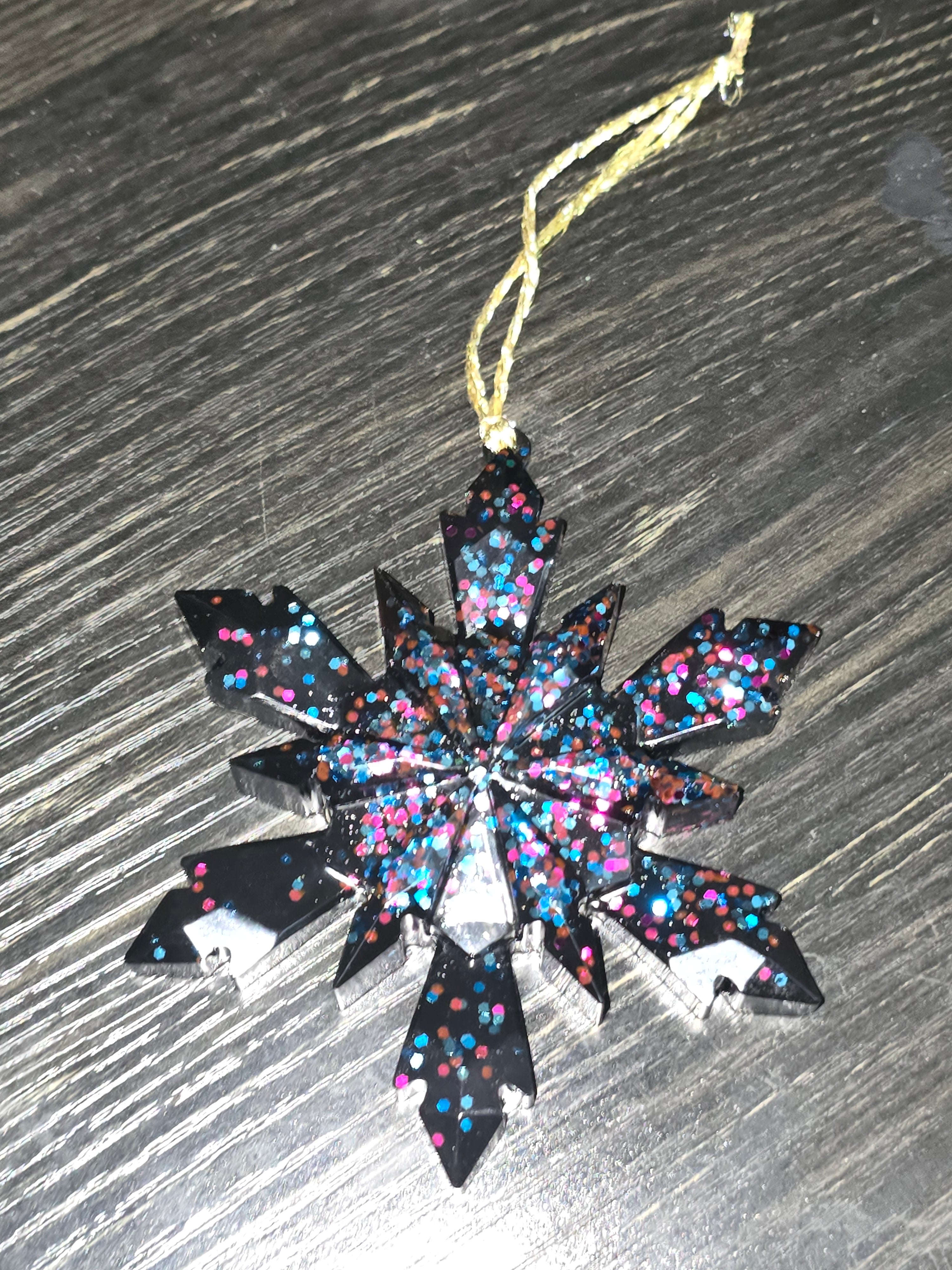 🖤💜💙 Snowflake Ornament